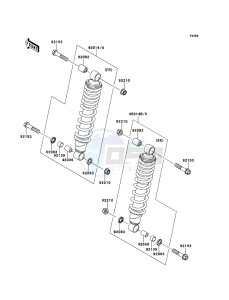 KVF650_4X4 KVF650FCS EU GB drawing Shock Absorber(s)