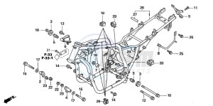 CB1300SA CB1300SUPERBOLD'OR drawing FRAME BODY