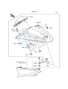 NINJA 300 EX300AEF XX (EU ME A(FRICA) drawing Accessory(Single Seat Cover)