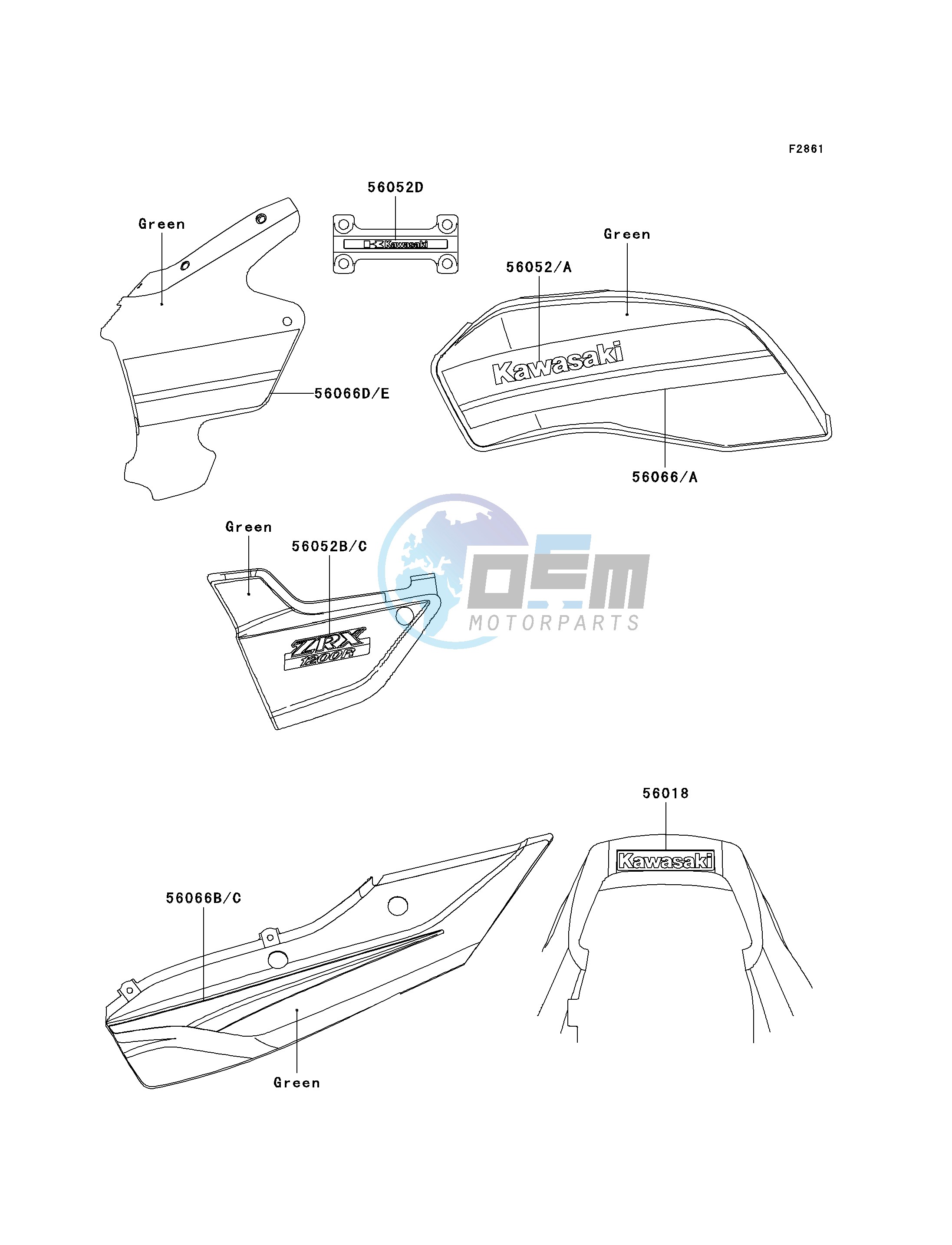 DECALS-- GREEN- --- A4- --- CN- -