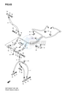 GSF1250 (E2) Bandit drawing FRONT BRAKE HOSE (GSF1250AK7 SAK7 AK8 SAK8 AK9 SAK9 SAZK9 SAL0)