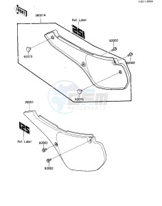 KX 125 D [KX125] (D1) [KX125] drawing SIDE COVERS