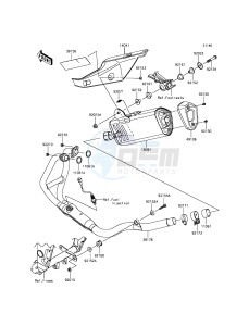 NINJA_300_ABS EX300BFFA XX (EU ME A(FRICA) drawing Muffler(s)