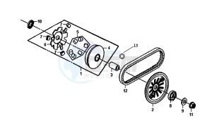 ALLO 50 (25 KM/H) (AJ05WA-NL) (L8-M0) drawing MOVABLE DRIVE FACE ASSY / ALLO 50 (25 KM/H) (AJ05WA-NL) (L8-M0)