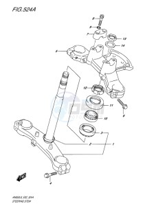 AN650Z ABS BURGMAN EXECUTIVE EU-UK drawing STEERING STEM