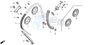 CBR600F drawing CAM CHAIN/TENSIONER