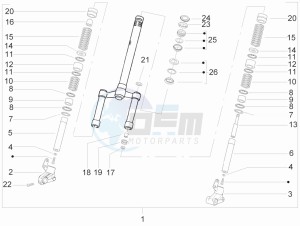 NRG 50 power Pure jet drawing Fork steering tube - Steering bearing unit