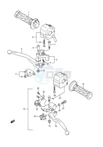 GSX-R750 (E28) drawing HANDLE SWITCH