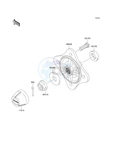 KRF 750 C [TERYX 750 4X4] (C8F) C8F drawing REAR HUBS_BRAKES