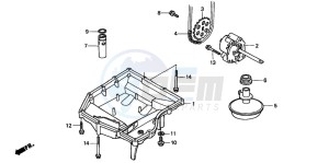 CB600F2 CB600S drawing OIL PAN/OIL PUMP