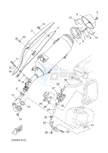 YP400R X-MAX 400 X-MAX (1SDB 1SDB 1SDB) drawing EXHAUST