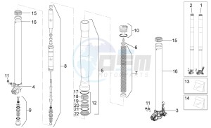 SXV 450-550 Street Legal drawing Front Fork