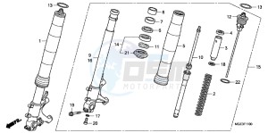 VFR1200FC drawing FRONT FORK