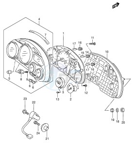 GSX750F (E2) drawing SPEEDOMETER