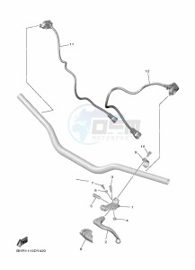 YZ450F (BHR6) drawing HANDLE SWITCH & LEVER