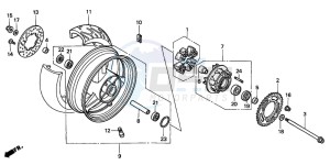 CB1100SF drawing REAR WHEEL