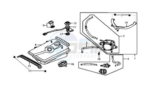 JET BASIX 50 drawing FUEL TANK - FUEL CUT