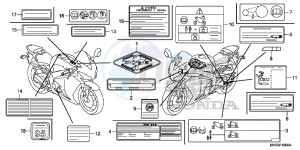 CBR1000RRF Fireblade - CBR1000RR 2ED - (2ED) drawing CAUTION LABEL