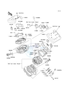 VN 1500 B [VULCAN 88 SE] (B1-B3) N8FA drawing CYLINDER HEAD COVER