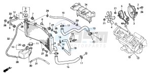 CBR600F4 drawing RADIATOR