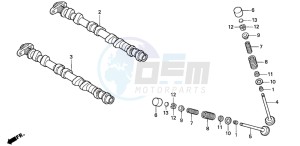 CBR600F2 drawing CAMSHAFT/VALVE