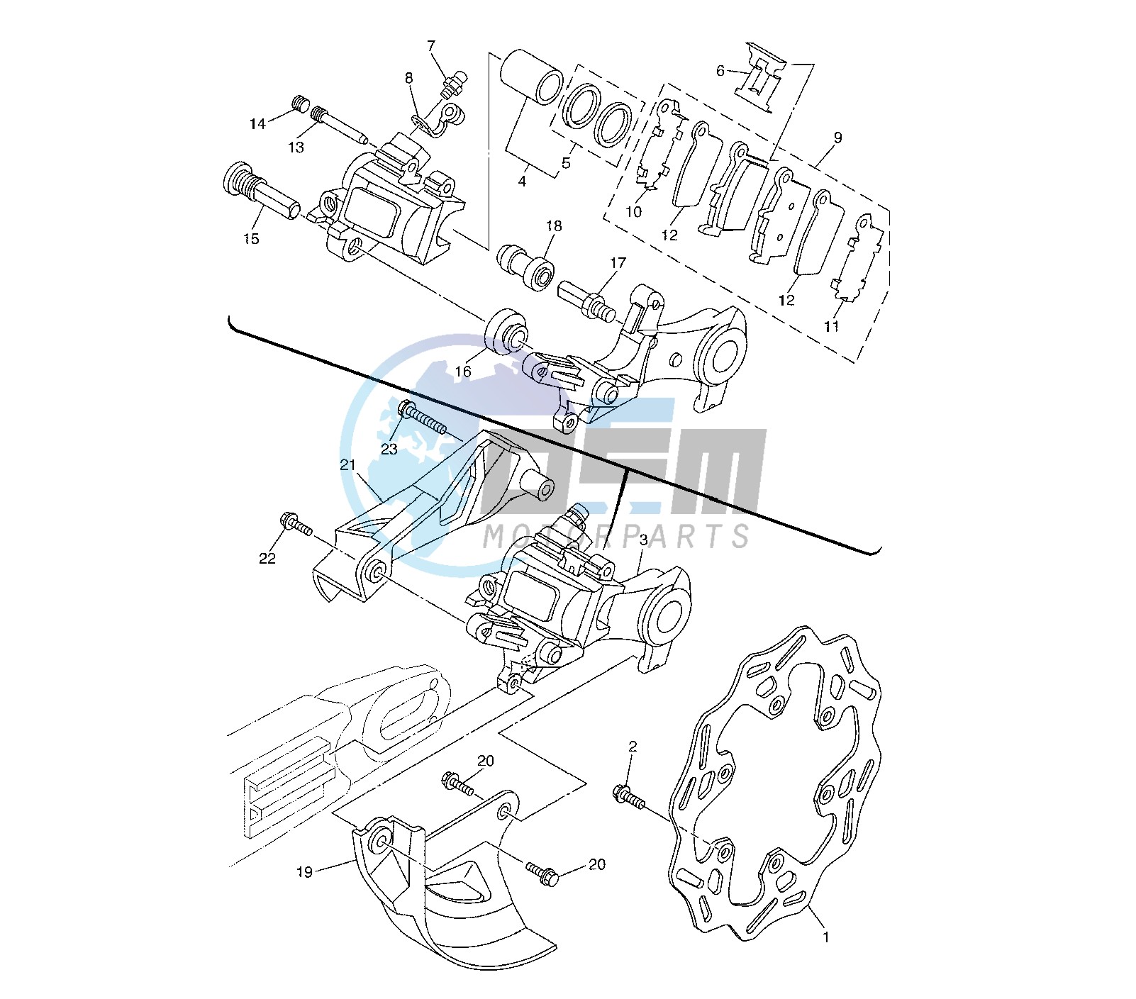 REAR BRAKE CALIPER