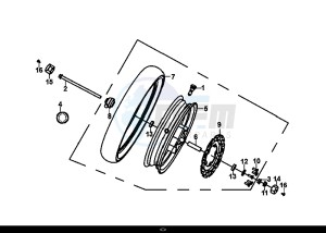 JET 14 (25 KM/H) (XC05W1-NL) (E4) (L8-M0) drawing FRONT WHEEL