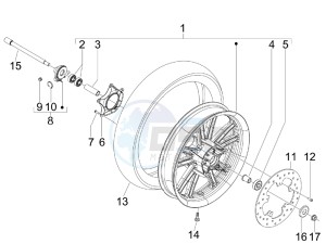 Nexus 125 ie e3 drawing Front wheel