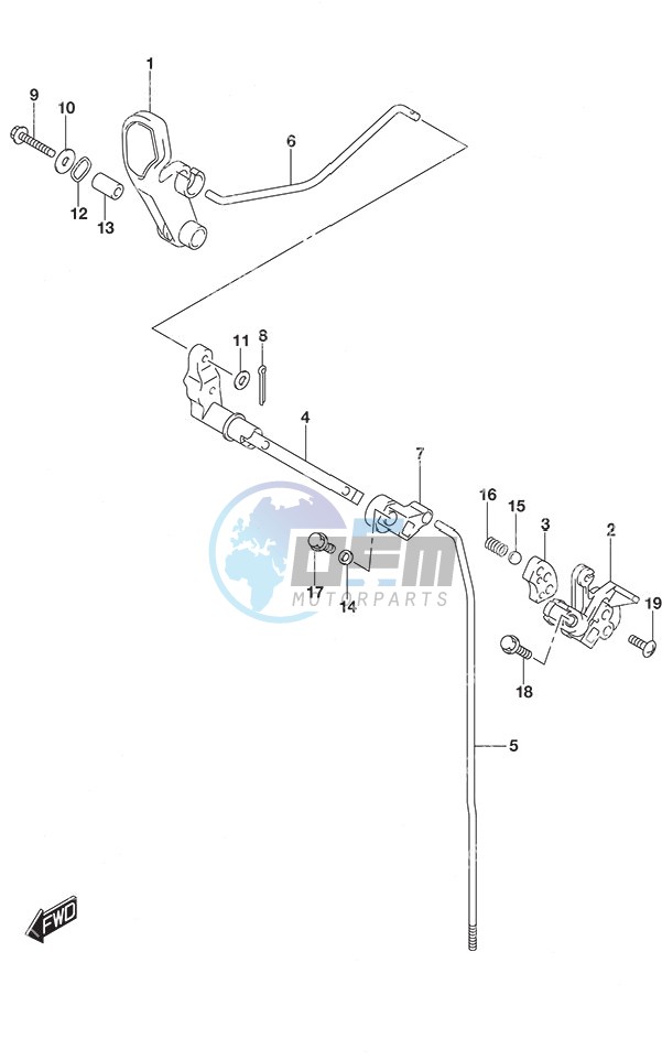 Clutch Rod Non-Remote Control