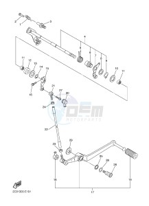 YZF-R6 600 R6 (2CXR) drawing SHIFT SHAFT