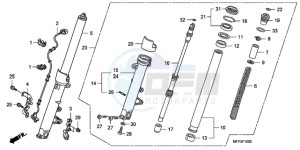 CB1300SA9 Australia - (U / ABS BCT MME TWO TY2) drawing FRONT FORK