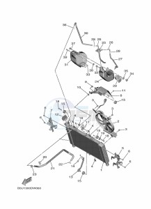 TRACER 9 GT MTT890D (BAP1) drawing RADIATOR & HOSE