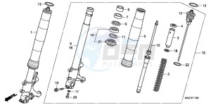 VFR1200FDC VFR1200F Dual Clutch E drawing FRONT FORK