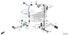 CB500XAF CB500X UK - (E) drawing PEDAL