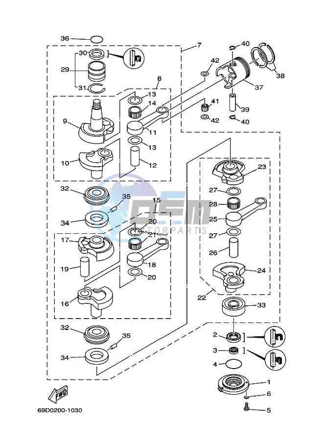 CRANKSHAFT--PISTON