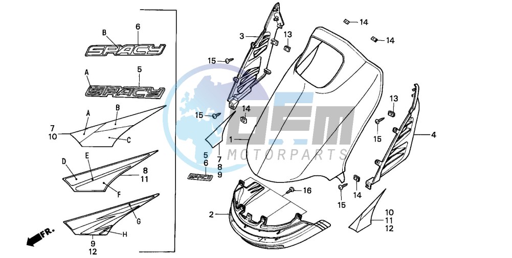 FRONT COVER (CH125J/L/M/N/P/R)