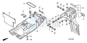 CBF1000A9 Europe Direct - (ED) drawing REAR FENDER