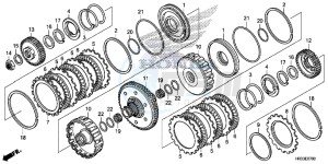 TRX420FA2E TRX420 ED drawing CLUTCH (TRX420FA1/FA2)