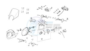 SENDA R - 125 CC VTHSC1B1A 4T EU2 drawing HEADLAMPS - BLINKERS MY07