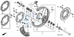 CRF250R9 Europe Direct - (ED / CMF) drawing REAR WHEEL