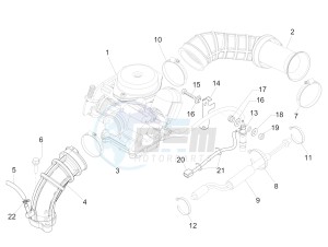 PRIMAVERA 50 4T 4V NOABS E2 (NAFTA) drawing Carburettor, assembly - Union pipe