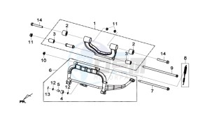 Joymax 300i ABS drawing CENTRAL STAND -SIDE STAND- KICKSTARTER PEDAL