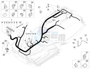 SUPER GTS 125 4T 3V IGET ABS E3 (APAC) drawing Main cable harness