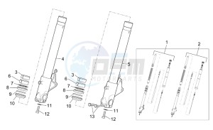 RST 1000 Futura drawing Showa front fork - Hubs sleeves