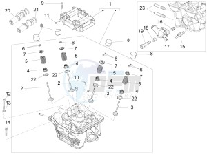 RS 125 RS REPLICA 4T E4 ABS (EMEA) drawing Cylinder head - valves