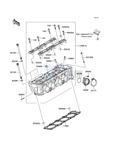 Z1000 ZR1000B7F FR GB XX (EU ME A(FRICA) drawing Cylinder Head