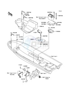 JET SKI 800 SX-R JS800ABF EU drawing Hull Fittings