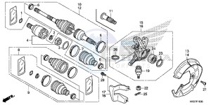 TRX420FA2G TRX420F Europe Direct - (ED) drawing FRONT KNUCKLE/FRONT DRIVE SHAFT