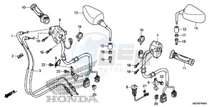 VFR1200XC drawing SWITCH/CABLE/MIRROR (VFR1200X)