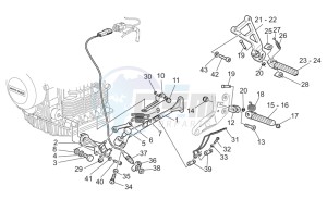 V 11 Cafe Ballabio 1100 drawing Lateral stand - Foot rests